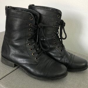 Black Steve Madden calf length boots